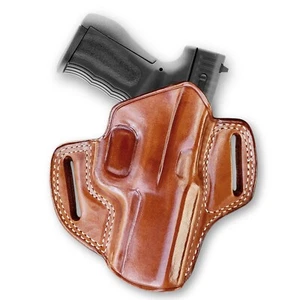 Leather OWB Pancake Holster Open Top Fits, FMK 9C1 G2 Com 9mm 4'' Barrel #1232# - Picture 1 of 6