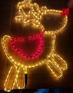 Vintage Christmas Light Reindeer 70cm Long Xmas Rope Light Hanging Decoration - Picture 1 of 7