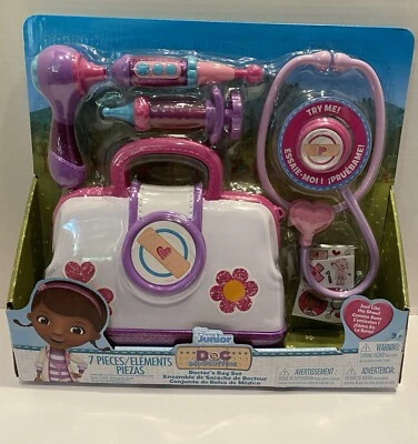New In Box Disney Junior Doc McStuffins Doctors Bag 7-Piece Set Age 3+ - Image 1 of 4