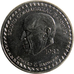 Gold Standard Corporation 1982 Edward C. Harwood ficha de plata 1 oz (01519) - Imagen 1 de 4