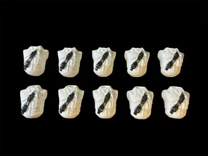 Lot of 10 Custom Steel Brigade Duke White Torsos 1987 Style GI Joe Black Major - Picture 1 of 5