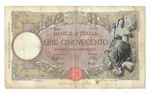 ITALIA - 500 LIRAS, 15.07.1941, nota escasa, sobre muy buen estado - Imagen 1 de 2