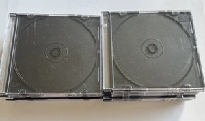CD + DVD Leerhüllen, 25 Stk CD Slimcase 5mm- schwarz/transparent - Afbeelding 1 van 4