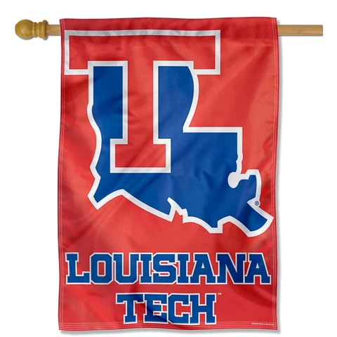 La Tech Bulldogs Red House Flag or Banner Cover