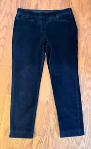 J. Jill Größe 12 Cordhose gerades Bein mittlerer Bund Stretch schwarz flache Vorderseite - Bild 1 von 6
