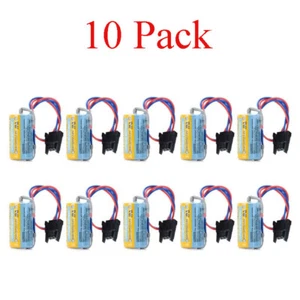 10Pcs Mitsubishi MR-BAT A6BAT ER17330V PLC Battery Size 2/3A 3.6V Li-ion Battery - Picture 1 of 5