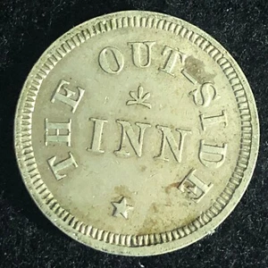 The Out-Side Inn (Unbekannt / Maverick) Medaille 24mm um 1900 - 1930 rar - Bild 1 von 3