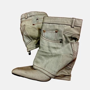 Women’s Boots She’s Iconic Booties Denim Light Blue Size 8.5 NWOT Cowboy Cowgirl - Picture 1 of 18