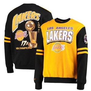 NUEVO CON ETIQUETAS-NBA LOS ANGELES LAKERS Hombres Mitchell & Ness Crew Pullover Sudadera: S- 4XL - Imagen 1 de 6