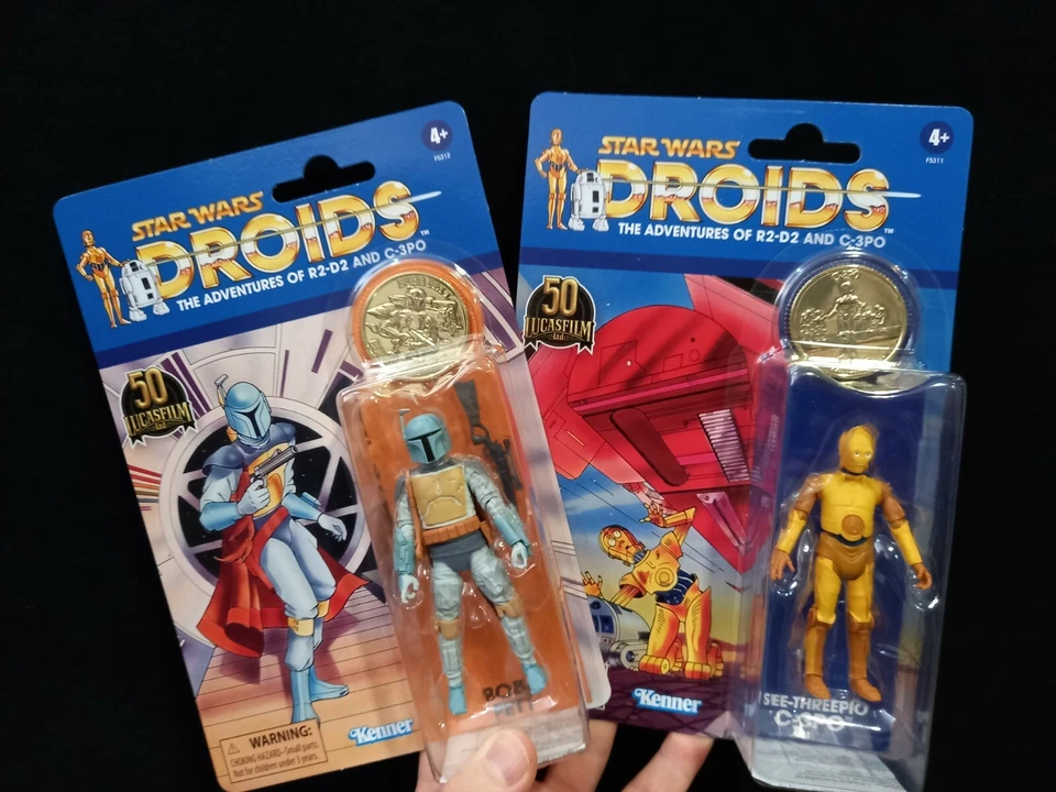 2 figuras Star wars Droids Boba Fett y c-3po - Imagen 1 de 1