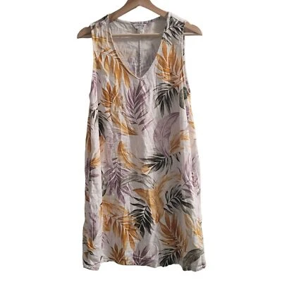 Vestido Orvis para mujer mezcla de lino sin mangas talla M floral hasta la rodilla Foto 1 de 4