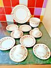 Antique Bone China Hand Painted Tea Set Cups Saucers Plates Roses Gold Gilt
