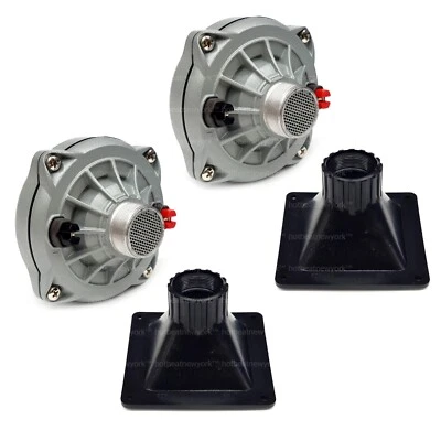 Set of 2 JBL D250-X 100-Watt RMS Midrange Driver + Waveguide Exponential Horn - Image 1 of 4