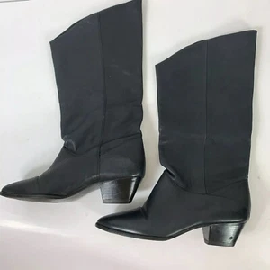Botas de tacón para mujer Calico talla 7N cuero azul Géminis media pantorrilla - Imagen 1 de 7