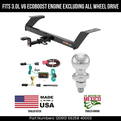 Enganche de remolque Lincoln MKZ 17-20 4 pines cableado bola de 2" 30L V6 EcoBoost excelente AWD Foto 1 de 4