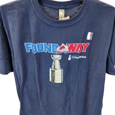 Colorado Avalanche NHL Gildan Blue T-Shirt Men's XL Stanley Cup Hockey New Tags - Image 1 of 4