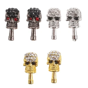 6 Pcs Mobile Staubstecker Staubstopfen in Totenkopfform Telefonanschlussstecker - Photo 1 sur 12