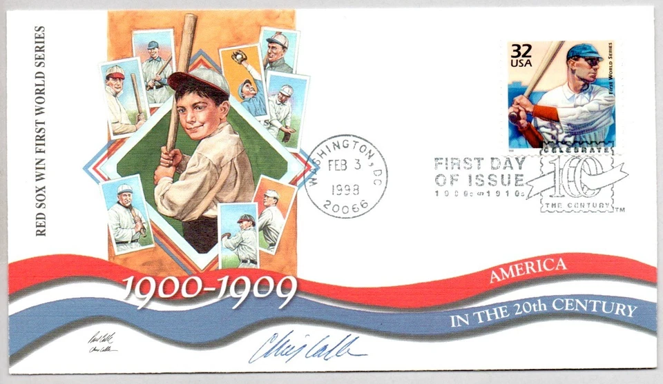 FIRST BASEBALL WORLD SERIES CELEBRATE THE CENTURY FDC ARTIST CHRIS CALLE SIGNED - Image 1 of 1