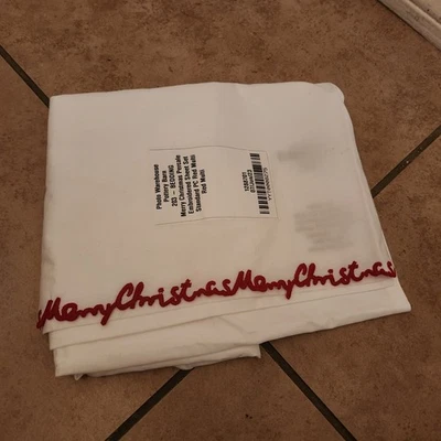 Funda de almohada RARA NUEVA Pottery Barn bordada Feliz Navidad ESTÁNDAR (1) Foto 1 de 4