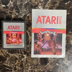 Atari 2600 Swordquest Fireworld Video Game Cartridge with Manual Untested - Picture 1 of 4