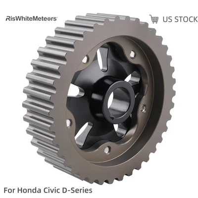 Black Adjustable Timing Cam Gear Gear Pulley For Honda CRX D15/D16 Civic SOHC US Foto 1 de 4