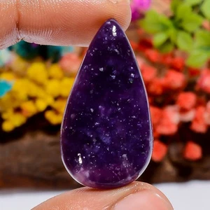 Authentic Purple Lepidolite Pear Shape Cabochon Loose Gemstone 34 Ct. 35X18X4 mm - Picture 1 of 2