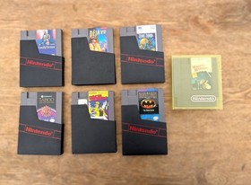 Lotto 7 giochi di ruolo Nintendo Maniac Mansion Deja Vu Deadly Towers Batman Taboo NES