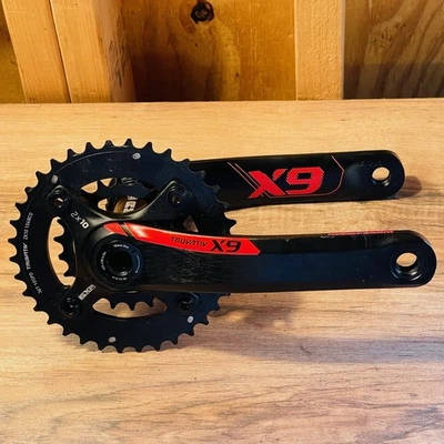 SRAM Truvativ X9  BB30 Crankset 175mm MTB Black Red 2x10 36T x 22T - Image 1 of 4