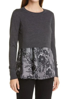 Blusa Suéter Club Monaco M Claribel Lana Merino En Capas Look Grunge Whimsigoth Foto 1 de 4