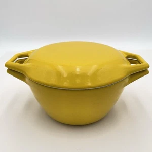 Vintage Copco Denmark D1 Gusseisen Emaille gelb Dutch Oven 1,25 Qt. TOP! - Bild 1 von 10