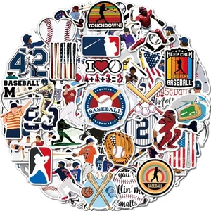 Benresive 100 Piezas Pegatinas de Béisbol para Niños, Deportivas e Impermeables para Niños, - Imagen 1 de 7