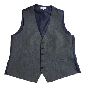 Taylor Wright Waistcoat Grey Fine Diamond Pattern Smart Formal Men's L 42" - Picture 1 of 3