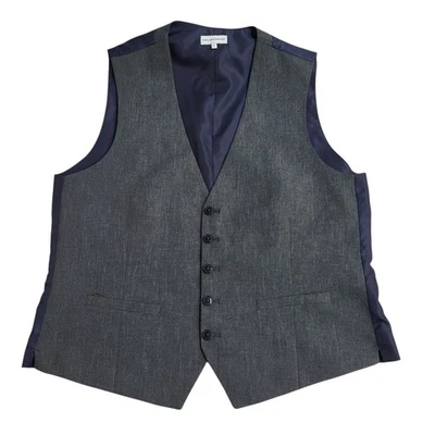Taylor Wright Waistcoat Grey Fine Diamond Pattern Smart Formal Men's L 42" - Image 1 of 3