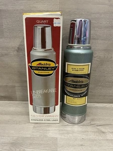 Vintage STANLEY Aladdin’s Thermos Vacuum Bottle In Original Box Green USA - Bild 1 von 12
