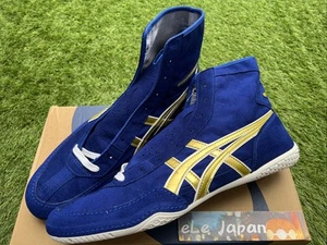 Nuevos zapatos de lucha para hombre ASICS 1083A001 EX-EO TWR900 azul/dorado/blanco - Imagen 1 de 6