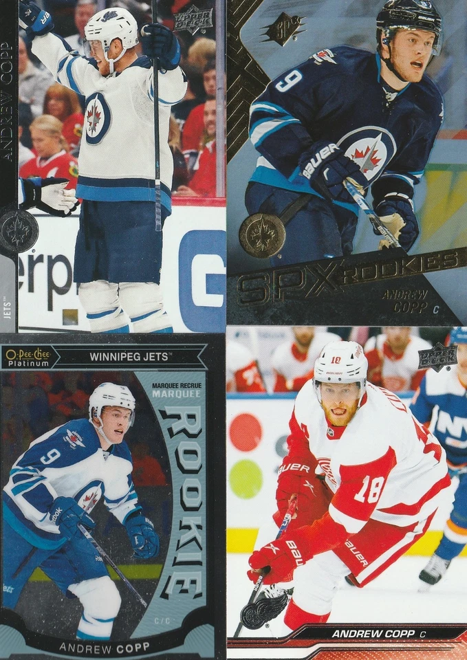 Andrew Copp - Mixed Lot Of 4 Cards (Jets/Red Wings) - Image 1 of 1