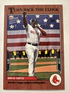 David Ortiz 2021 Topps Now TBTC Turn Back The Clock Boston Strong Flag Red #5/7 - Picture 1 of 4