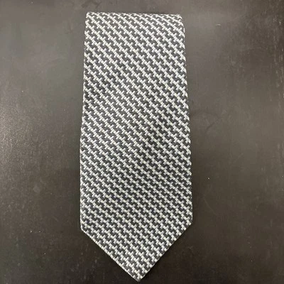 Corbata de Colección Tommy Hilfiger 100% Seda Gris/Azul Tejida 57L X 4W Foto 1 de 4