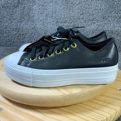 Tênis Converse Chuck Taylor plataforma All Star elevação baixa feminino tamanho 6.5 couro - Imagem 1 de 4