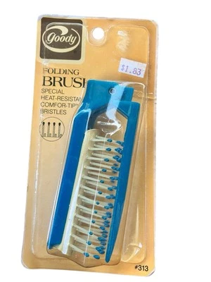 Vintage 1982 Old Stock Goody Comfor-Tip FOLDING BRUSH Rubber Base 313 HTF - Image 1 of 4