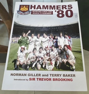 Wast Ham “Hammers ‘80” SIGNED Book By Sir Trevor Brooking - With COA - Picture 1 of 3