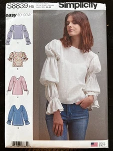 UNCUT Simplicity S8839 Misses Pullover Tunic w/ Variations (6-22) Sewing Pattern - Picture 1 of 10