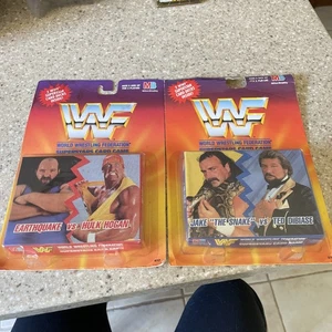 Juego de cartas Wwf Wrestling Superstar 1990 Milton Bradley Jake The Snake Earthquake - Imagen 1 de 4