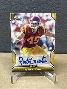 Porter Gustin 2019 Leaf Draft Gold Rookie Auto #BA-PG1 USC Trojans - Picture 1 of 3