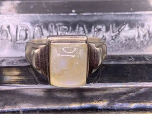Vintage Sterling Silver Moonstone ring size 8.5 Signed NB India - Picture 1 of 7