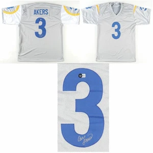 Cam-Akers signed Autogramm Los Angeles Rams weiß Football Trikot Beckett COA - Bild 1 von 4