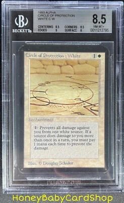 MTG Limited Edition Alpha 1993 Circle of Protection: White BGS 8.5 NM/MT+ 93/94 - Image 1 of 4