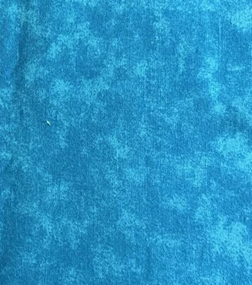 Cotton Turquoise Blue Diffused Modeled Fabric PC 1) W45”x4Yds; PC2) W45”xL3.5Yds - Image 1 of 4