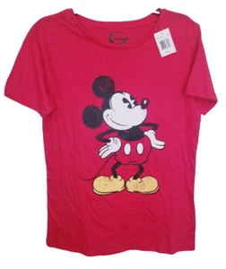 Womens Disney Mickey Mouse Short Sleeve T-Shirt New NWT Size Large L - Picture 1 of 4