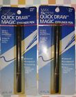 Lot 2 Vintage Max Factor Quick Draw Magic Eyeliner Pen Magic Blue Rare! Nos